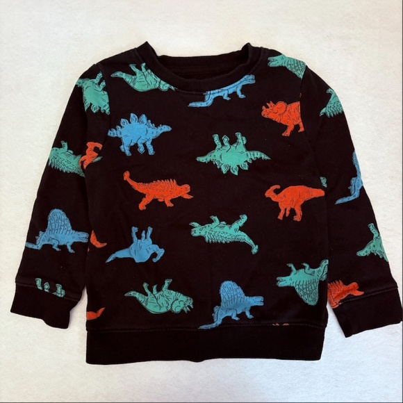 Cat and Jack colored dinosaurs black sweatshirt 4T - Picture 1 of 4
